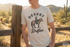 Desert Drifter PNG, Western Cowboy Riding Horse Design, Product Image 2