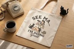 See Ma I'm Doing Great PNG, Vintage Pinup Girl Shirt Product Image 3