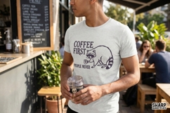Coffee First People Never PNG, Coffee PNG, Funny PNG, Product Image 4