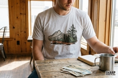 Mountain Camping Scene, Summer PNG, Trendy PNG, Shirt PNG, Product Image 2