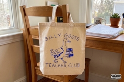 Silly Goose Teacher Club Cute Goose Books Drawing, Teacher Product Image 2