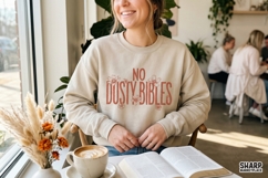 No Dusty Bibles, Floral Christian PNG, Bible Verse Product Image 2