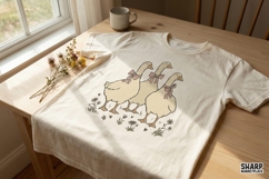 Vintage Goose Trio PNG Design, Cute Farm Animal Digital Product Image 2