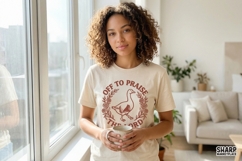 Off To Praise The Lord PNG, Funny Christian Goose Design, Product Image 2