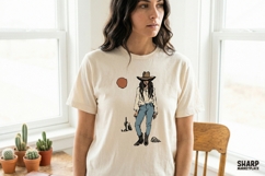 Cowgirl Desert Portrait, Cowgirl PNG, Western PNG, Trendy Product Image 3