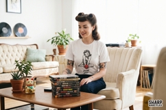 Killer Doll, Skull PNG Retro Pinup Shirt Design, Horror PNG Product Image 2