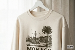 Monaco Marina Skyline, Summer PNG, Trendy PNG, Beach PNG, Product Image 2