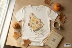 Floral Ghost PNG, Boho Halloween Shirt PNG, Vintage Flower Product Image 2