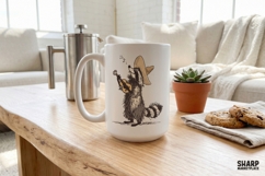 Sombrero Raccoon Playing Guitar, Western PNG Art For Trendy Product Image 5