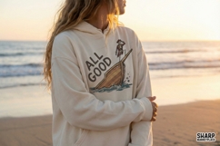 All Good PNG, Pirate Skeleton Artwork, Nautical Funny Product Image 3