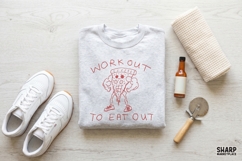Workout To Eat Out, PNG Designs, Trendy PNG Shirt, Product Image 3