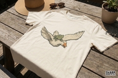 Frog Riding Duck PNG, Funny Animal Artwork, Quirky Product Image 2