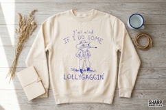 Y’all Mind If I Do Some Lollygaggin’ PNG, Funny Frog Shirt, Product Image 4
