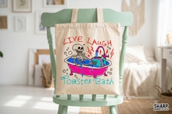 Live Laugh Toaster Bath, Halloween PNG, Trendy PNG Shirt, Product Image 2