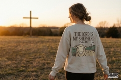 The Lord Is My Shepherd PNG, Psalm 23:1 Bible Verse Shirt Product Image 4