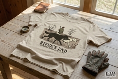 River's End Sporting Dogs Hunt Club, Western PNG, Shirt Product Image 2