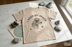 I Need My Space Funny Floating Astronaut And Planets Pun Product Image 3
