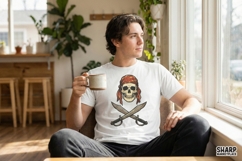 Pirate Skull With Red Bandana PNG, Crossed Swords Pirate Product Image 4