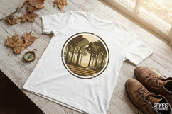 Vintage Forest PNG, Retro Nature Scene, Outdoor Adventure Product Image 1