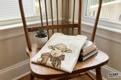 Cute Lamb Coffee PNG, Farm Animal Shirt Design, Coffee Product Image 4