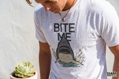 BITE ME Funny Shark Graphic, Sarcastic Ocean Humor Animal Product Image 2