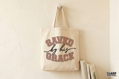 Saved By His Grace Christian PNG, Jesus PNG, Bible Verse Product Image 4