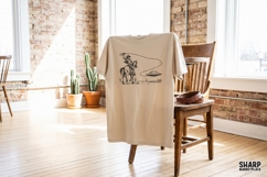 Vintage Cowboy Lassoing UFO Desert Scene, Western Png, Product Image 2