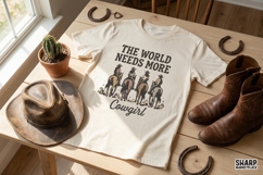 The World Needs More Cowgirl PNG, Western Retro Digital Product Image 2