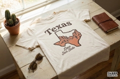Texas Lone Star State PNG, Retro Western Texas Design Product Image 2