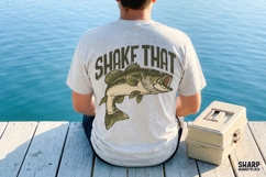 Shake That PNG, Fishing Bass Shirt, Funny Lake Angler Product Image 2