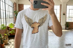 Statue With Angel Wings PNG, Greek Torso Sculpture PNG, Product Image 2