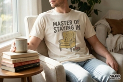Master Of Staying In PNG, Funny Introvert Homebody Shirt Product Image 2