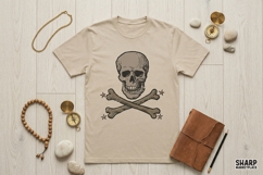 Skull And Crossbones, Halloween PNG, Trendy PNG, Shirt PNG, Product Image 3