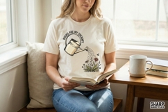 Books Are My Therapy PNG, Watering Can Digital Art, Reading Product Image 2
