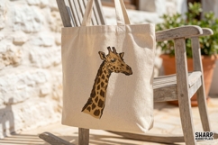 Hand Drawn Giraffe Portrait Trendy PNG, Animal Memes PNG Product Image 4