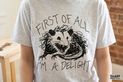 First Of All I'm A Delight Possum Sketch Graphic, Trendy Product Image 3