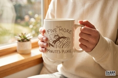 Just Five More Minutes Please PNG Designs, Trendy Cat Shirt Product Image 4