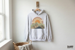 Mountain Sunset PNG, Retro Landscape Art, Nature Scene Product Image 3