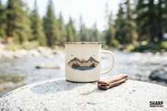 Mountain Lake Sunset Landscape, Camping PNG Nature Shirt Product Image 4