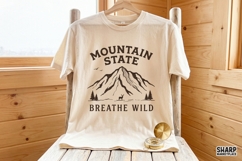 Mountain State Breathe Wild Alpine Deer Landscape With Png Product Image 2
