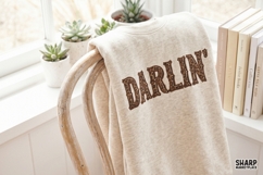 Darlin' Western Leopard Lettering Design, Southern Cowgirl Product Image 5
