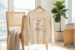 Silly Goose On The Loose PNG, Funny Scooter Goose Shirt, Product Image 2