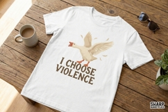 I Choose Violence PNG, Funny Goose Digital Download, Humor Product Image 3