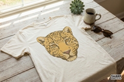 Leopard Face PNG, Wild Cat Illustration, Big Cat Digital Product Image 2