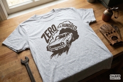 Zero To A Hundred PNG, Muscle Car T-Shirt Design, Retro Product Image 2