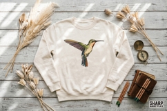 Watercolor Hummingbird In Flight, Summer Png Nature Product Image 2