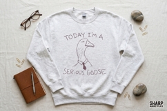 Today I'm A Serious Goose PNG, Funny Goose Tie Art, Product Image 3