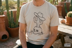 Cactus Skull Cowboy Hat PNG, Western Desert Skull Design, Product Image 2
