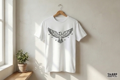 Eagle With Outstretched Wings PNG, Vintage Bird Clipart, Product Image 3