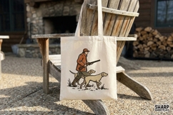 Vintage Hunter With Dogs, Hunting PNG Design, Trendy Shirt Product Image 2
